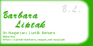 barbara liptak business card